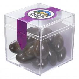 Promotional Cube Shaped Acrylic Container With Candy