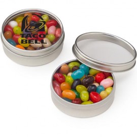 Round Window Tin - Jelly Belly Beans Logo Branded