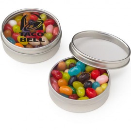 Round Window Tin - Jelly Belly Beans with Logo  Round Window Tin - Jelly Belly Beans with Logo