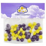 Candy Bag With Header Card (Small) - Corporate Color Chocolates, Corporate Color Jelly Beans Logo Branded