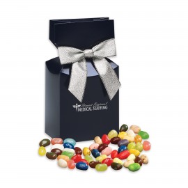 Custom Imprinted Navy Blue Gift Box w/Jelly Belly Jelly Beans