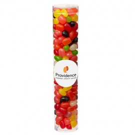 Custom Large Tubes with Clear Cap - Assorted Jelly Beans  Custom Large Tubes with Clear Cap - Assorted Jelly Beans