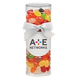 Elegant Gift Tube w/ Assorted Jelly Beans with Logo  Elegant Gift Tube w/ Assorted Jelly Beans with Logo