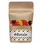 Resealable Kraft Window Pouch w/ Assorted Jelly Beans Logo Branded