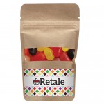 Resealable Kraft Window Pouch w/ Assorted Jelly Beans with Logo