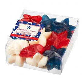 Custom Printed Symbolic Snack Box w/ Patriotic Gummy Stars  Custom Printed Symbolic Snack Box w/ Patriotic Gummy Stars