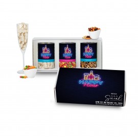 3 Way BoOz.y Snacks Gift Set in Mailer Box - Happy Hour with Logo