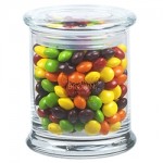 Custom Printed Status Glass Jar - Skittles (12.5 Oz.)