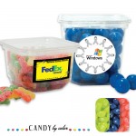 Logo Branded Small Square Tub Filled w/ Jelly Belly