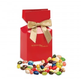 Jelly Belly Jelly Beans in Red Premium Delights Gift Box with Logo
