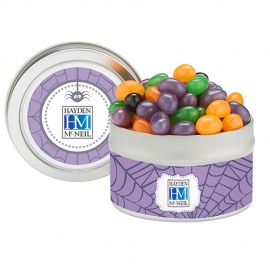 Custom Imprinted Candy Cauldron Tin w/ Monster Mix Jelly Belly Jelly Beans