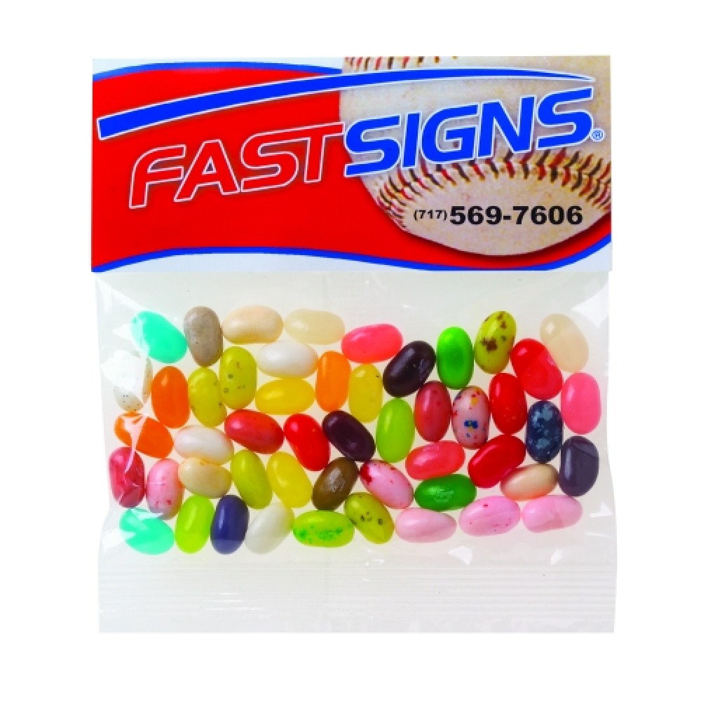 Custom Printed Jelly Belly Beans in Header Bag (2 Oz.)