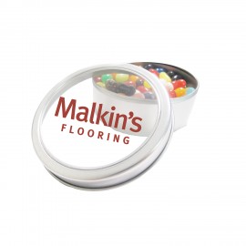 Custom Imprinted Medium Top View Tin w/Jelly Belly Jelly Beans