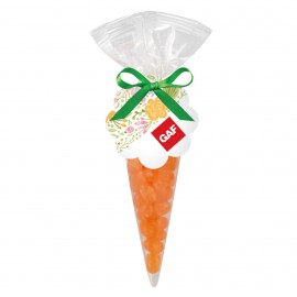 Personalized Spring Candy Cone Bag - Orange Jelly Belly Jelly Beans  Personalized Spring Candy Cone Bag - Orange Jelly Belly Jelly Beans