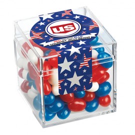 Custom Printed Commemorative Candy Box w/ Patriotic Jelly Belly Jelly Beans