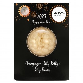 New Years Billboard Card - Champagne Jelly Belly Jelly Beans with Logo  New Years Billboard Card - Champagne Jelly Belly Jelly Beans with Logo