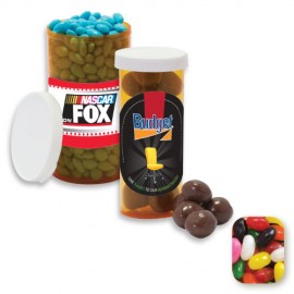 Small Pill Bottle Filled w/Assorted Jelly Beans Custom Printed  Small Pill Bottle Filled w/Assorted Jelly Beans Custom Printed