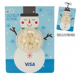 Customized Holiday Billboard Candy Card - Coconut Jelly Belly Jelly Beans