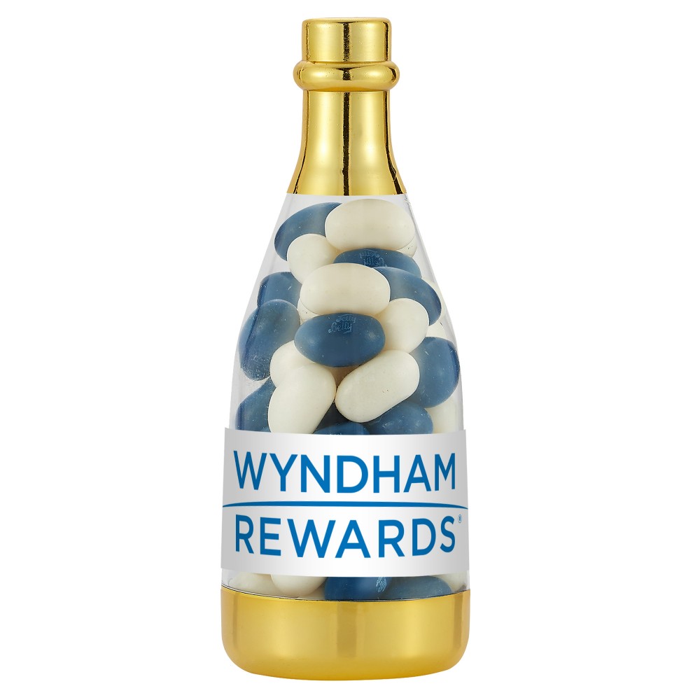 Champagne Bottle Favor - Jelly Belly Jelly Beans Logo Branded