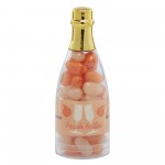 Champagne Bottle Favor - Peach Bellini Jelly Belly (R) Jelly Beans Custom Printed