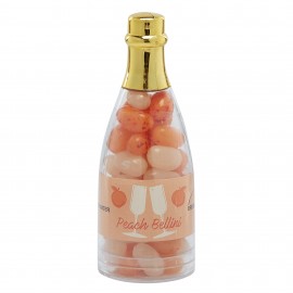 Customized Champagne Bottle Favor - Peach Bellini Jelly Belly Jelly Beans