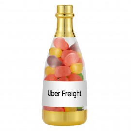 Champagne Bottle Favor - Assorted Jelly Beans Custom Printed