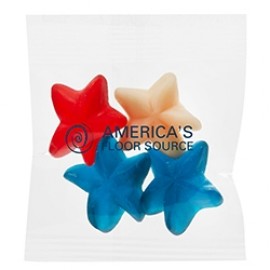 Custom Printed Tribute Treat Bag w/ Patriotic Gummy Stars 1 Oz.)