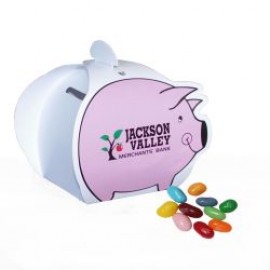 Piggy Paper Bank w/ Mini Bag Jelly Belly Candy Logo Branded