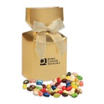 Custom Printed Gold Premium Delights Gift Box w/Jelly Belly Jelly Beans
