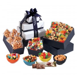 Promotional Individually-Wrapped Sweet & Salty Snacks Tower  Promotional Individually-Wrapped Sweet & Salty Snacks Tower