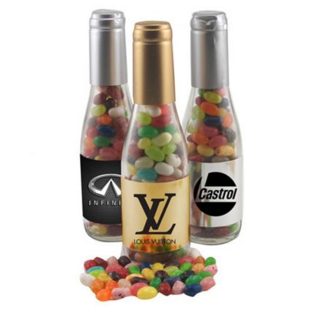 Champagne Bottle with Jelly Bellies Logo Branded