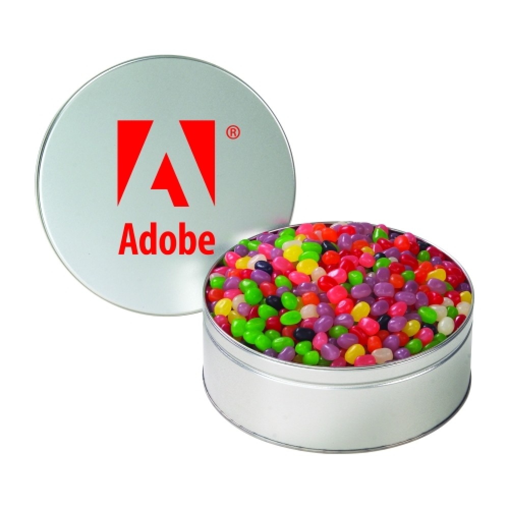 Custom Printed Large Assorted Snack Tins - Jelly Beans (Assorted)