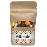 Resealable Kraft Window Pouch w/ Jelly Belly Jelly Beans Logo Branded