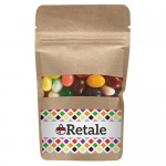 Resealable Kraft Window Pouch w/ Jelly Belly Jelly Beans with Logo