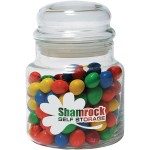 Promotional 22 Oz. Glass Candy Jar with Bubble Top Lid