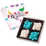Promotional Square Custom Candy Box with Corporate Color Jelly Beans