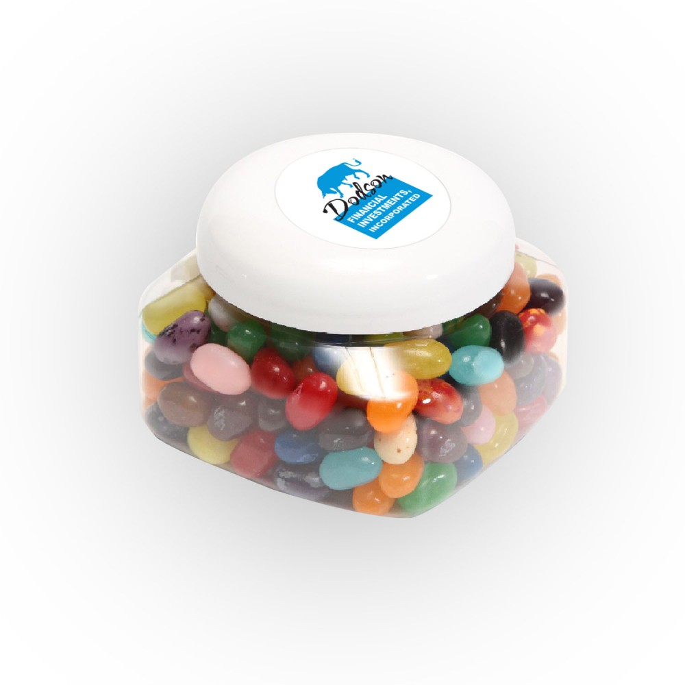 Custom Printed Jelly Belly Candy in Lg Snack Canister