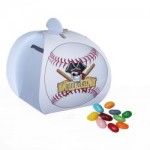 Baseball Paper Bank w/ Mini Bag Jelly Belly Candy Logo Branded