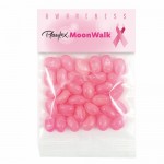 Breast Cancer Awareness Hopeful Header Bags w/ Pink Jelly Belly Jelly beans with Logo