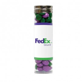 Custom Printed Gourmet Plastic Tube (Large) - Corporate Color Chocolates, Corporate Color Jelly Beans