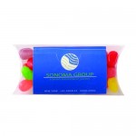 Logo Branded Pillow Case with Business Card Slot - Assorted Jelly Beans