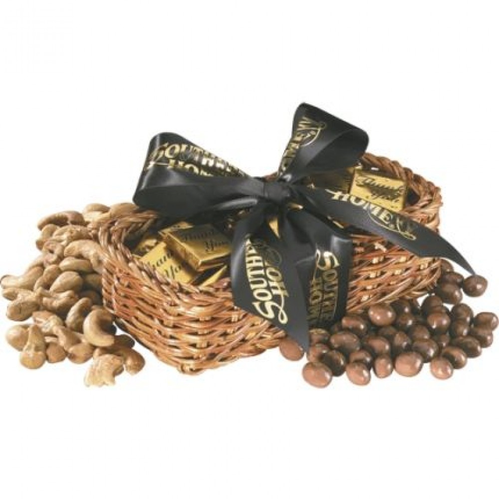 Custom Printed Gift Basket w/Jelly Beans