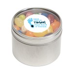 Custom Imprinted Jelly Belly Candy in Sm Round Window Tin