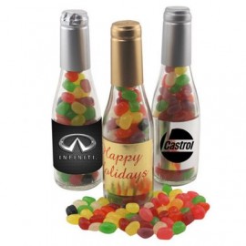 Logo Branded Champagne Bottle with Teenee Beanee Jelly Beans