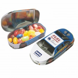 Minty 500 Race Car Tin w/ Jelly Belly with Logo  Minty 500 Race Car Tin w/ Jelly Belly with Logo