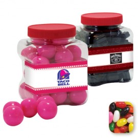 Custom Printed Junior Grip Tub Resealable Container Filled w/ Assorted Jelly Beans