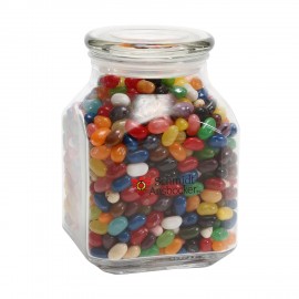 Custom Printed Jelly Belly Candy in Lg Glass Jar
