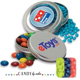 Custom Printed Circular Window Tin Assorted- Jelly Belly Candy by Color  Custom Printed Circular Window Tin Assorted- Jelly Belly Candy by Color