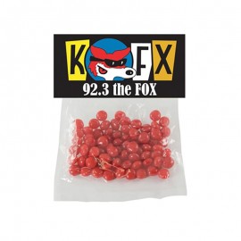 Candy Bag With Header Card (Small) - Red Hots, Jelly Beans, Gum Custom Imprinted  Candy Bag With Header Card (Small) - Red Hots, Jelly Beans, Gum Custom Imprinted