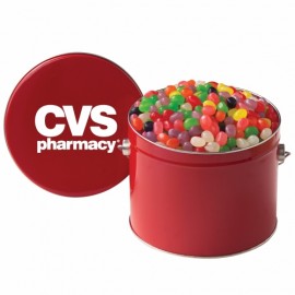 Custom Imprinted Half Gallon Snack Tins - Jelly Beans (Assorted)